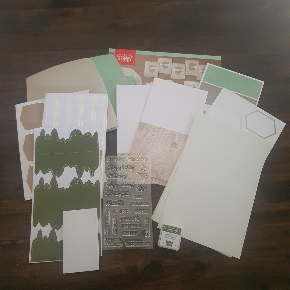 Stampin Up‎ Paper Pumpkin Manly Moments May 2018 Card Making Kit 147523 Retired